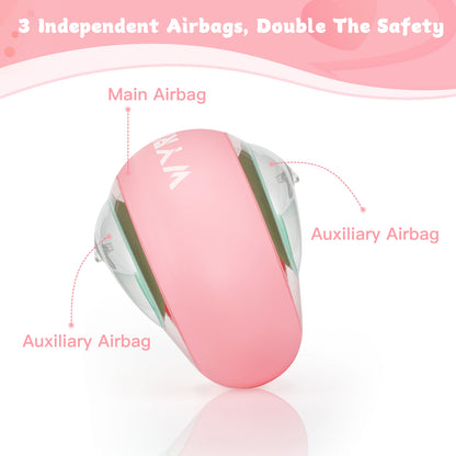 WYRIAZA Kinder Schwimmflügel (1-6 Jahre) - 3 unabhängige Airbags aufblasbare Poolschwimmer für Kleinkinder 5-20 kg, rutschfeste weiche Schwimmringe (Pink)
