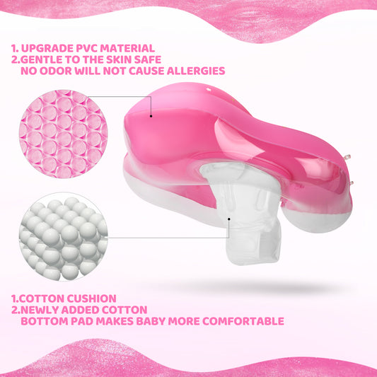 Bouée de natation premium pour bébé WYRIAZA - Magenta clair (avec pare-soleil UPF 50+)